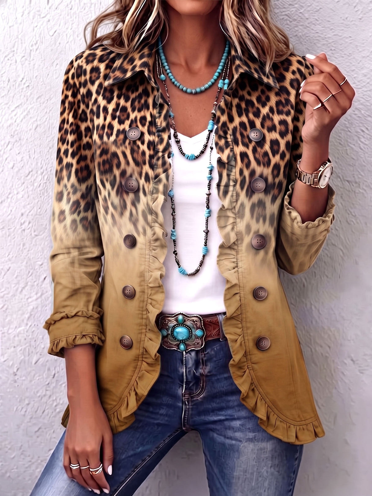 Luce | Ombré Blazers met dierenprint
