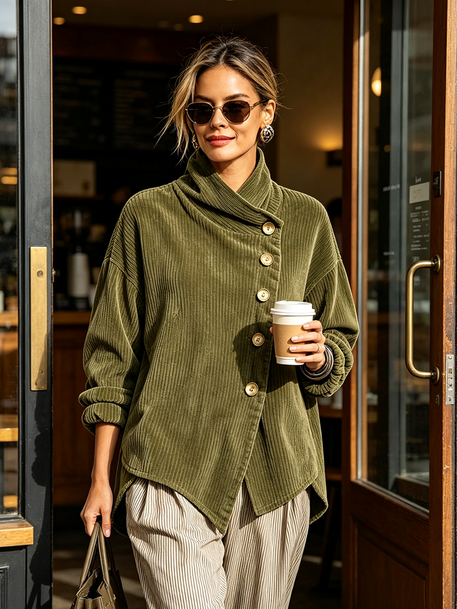 Anouschka | Oversize blouse met kraag