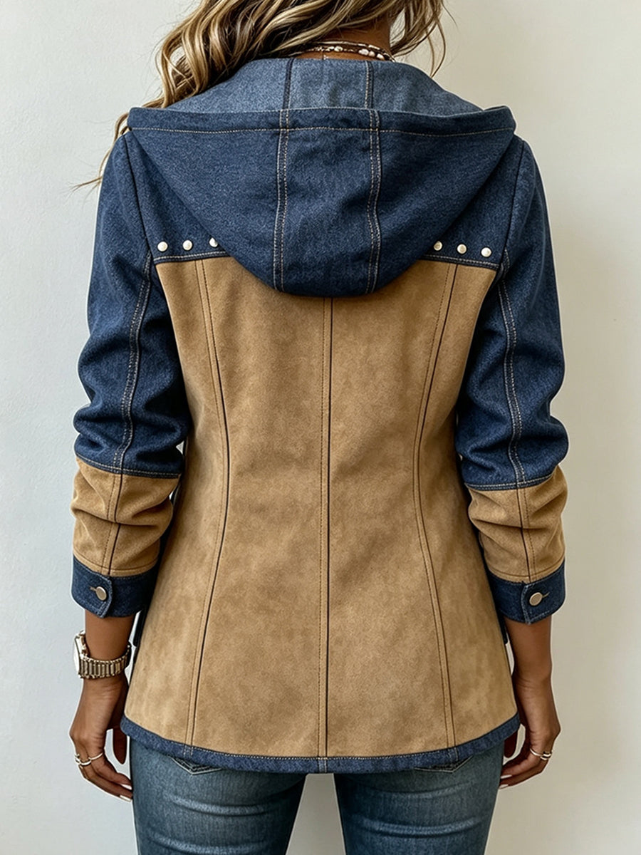 Marieke | Colorblock blazers met kap