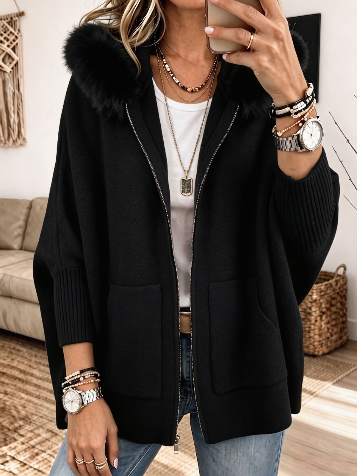 Naoual | Cardigan met capuchon