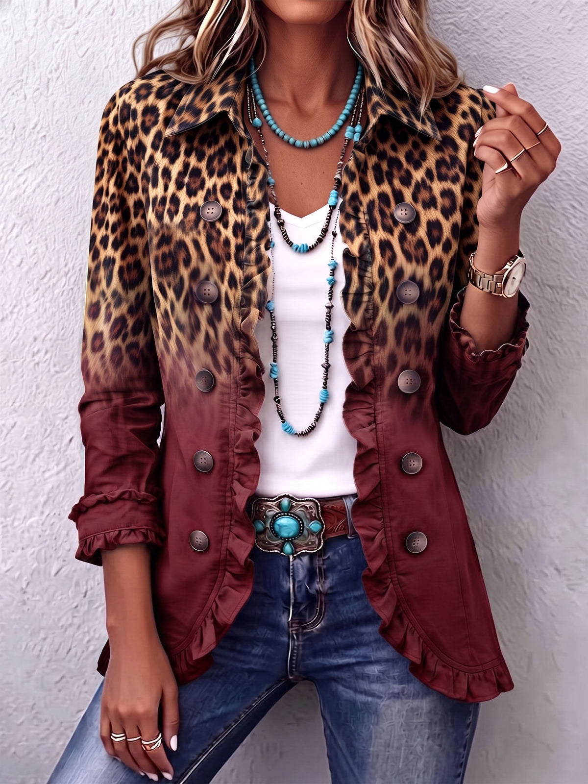Anuska | Blazers met luipaardprint