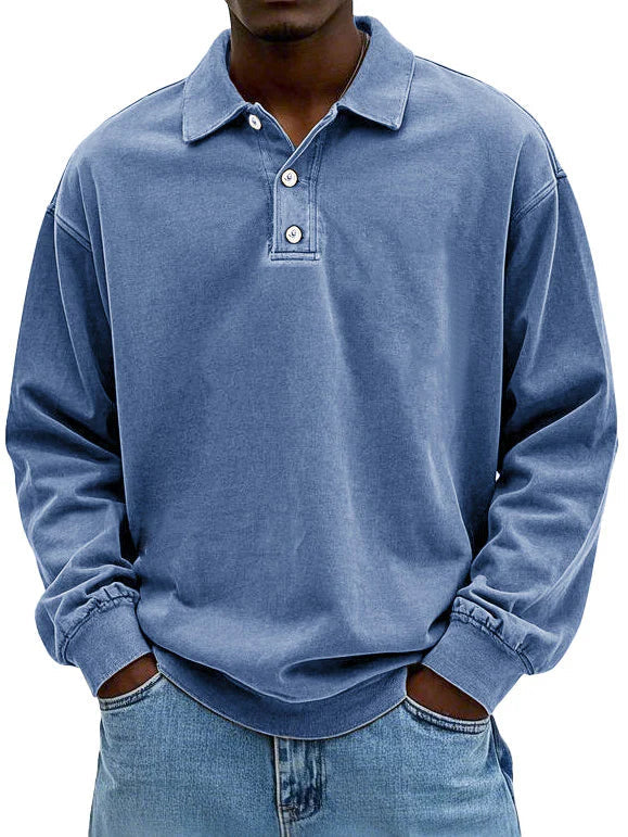 Jorrit | Comfortabele poloshirt lange mouwen