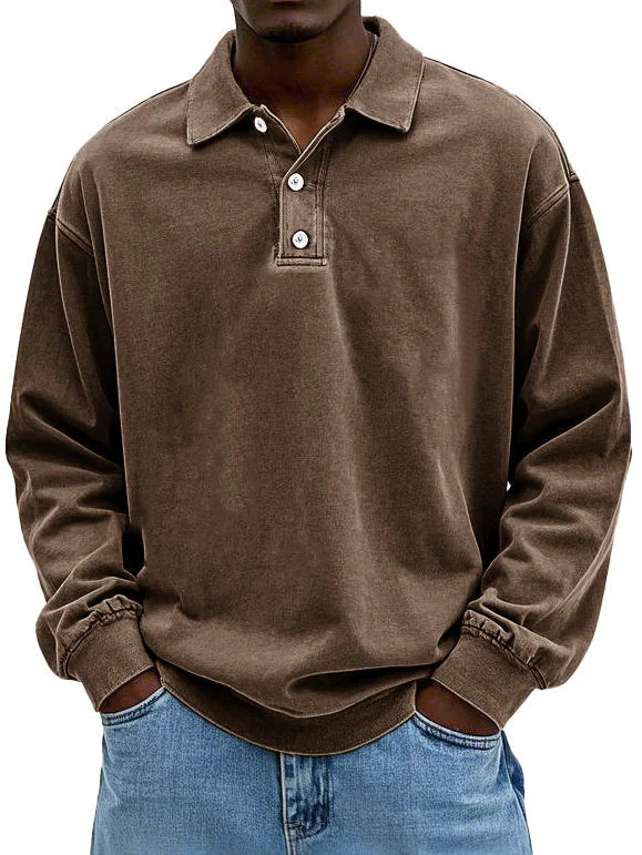 Jorrit | Comfortabele poloshirt lange mouwen