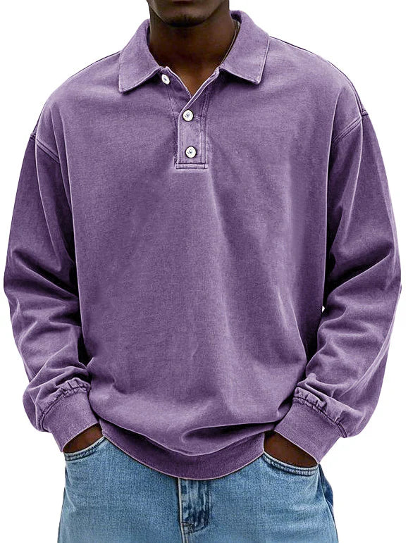 Jorrit | Comfortabele poloshirt lange mouwen