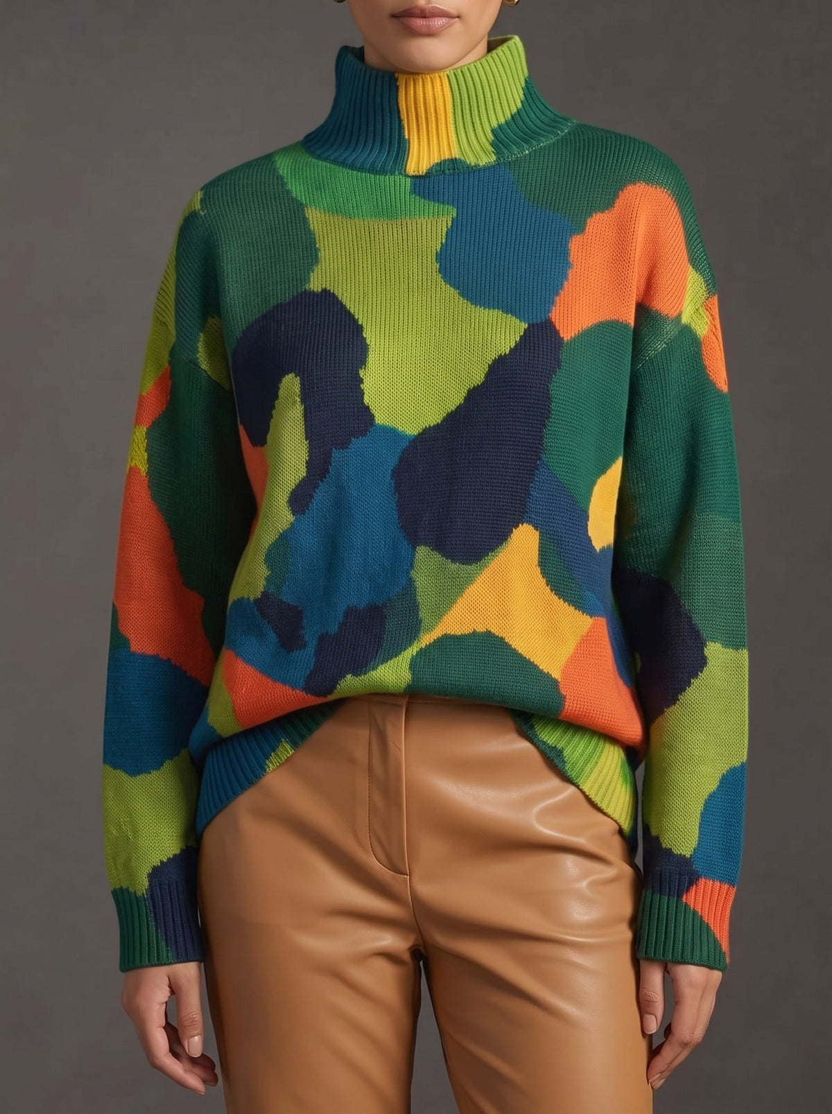 Rianne | Grafische colorblock truien