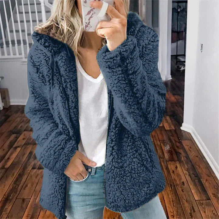 Samina | Fluffy blazer met knopen