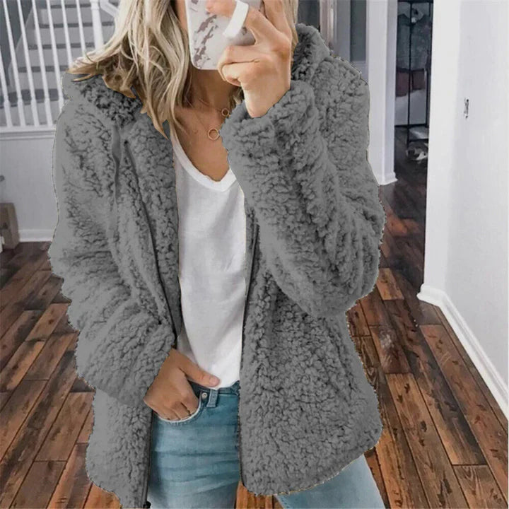 Samina | Fluffy blazer met knopen