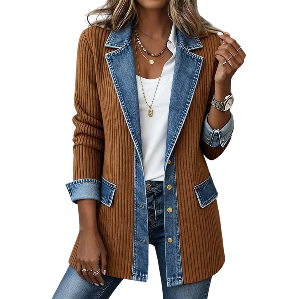 Shanna | Jacke met patchwork details