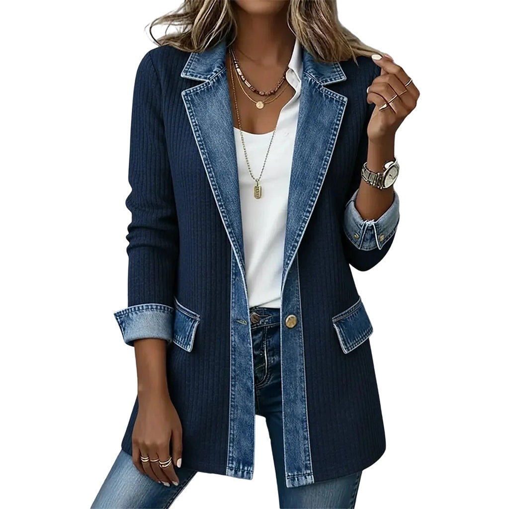 Shanna | Jacke met patchwork details