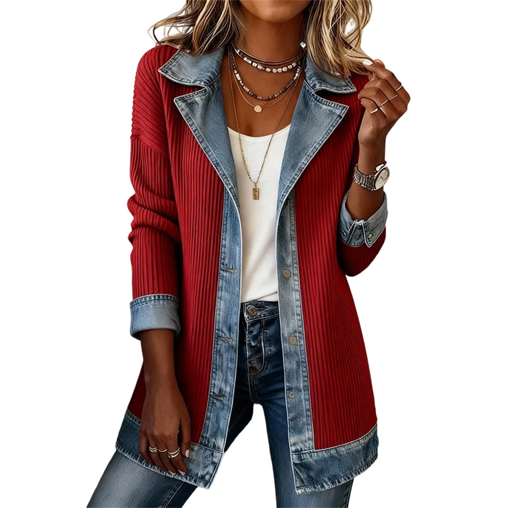 Shanna | Jacke met patchwork details