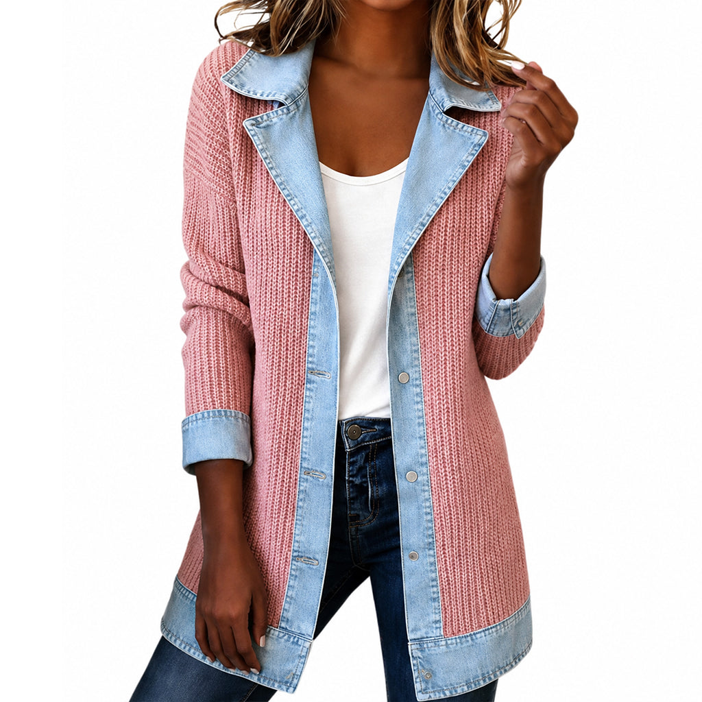 Shanna | Jacke met patchwork details