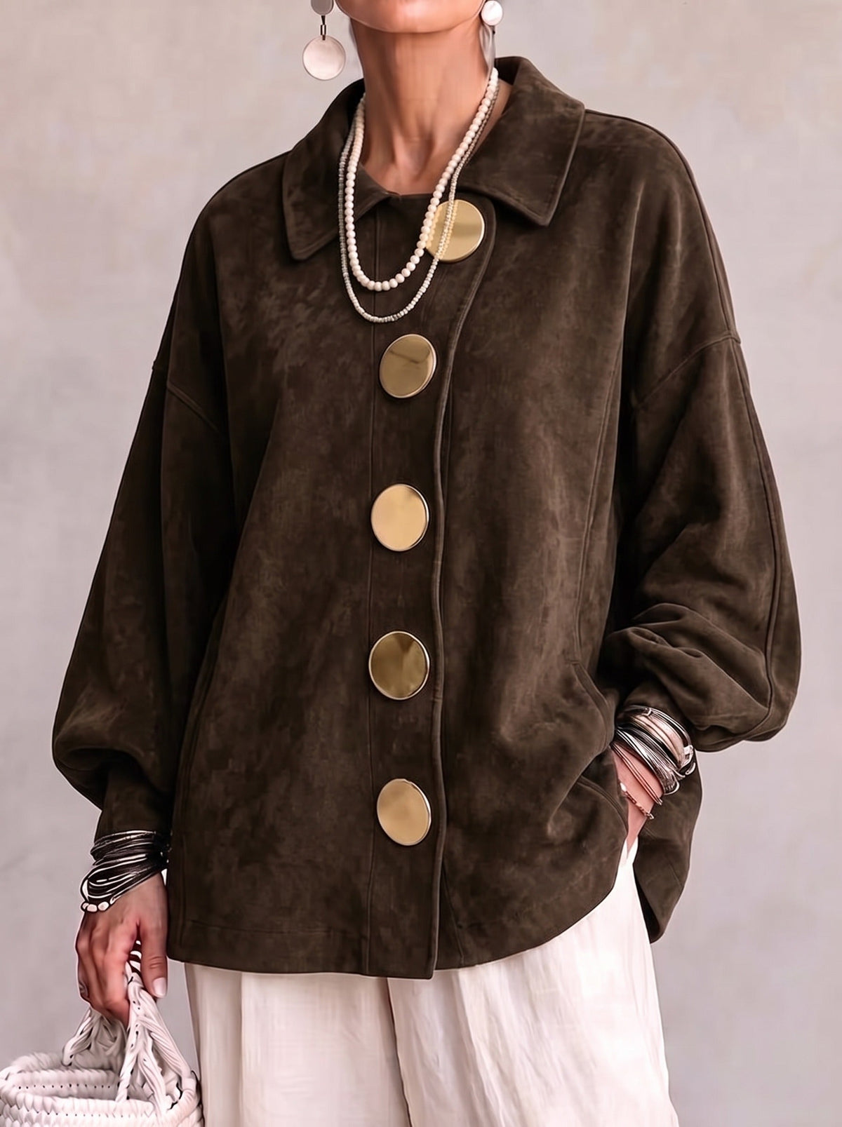 Nagihan | Overshirt met knopen