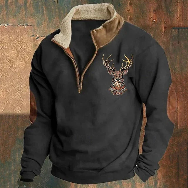 Thor | Pullover met hertendessin