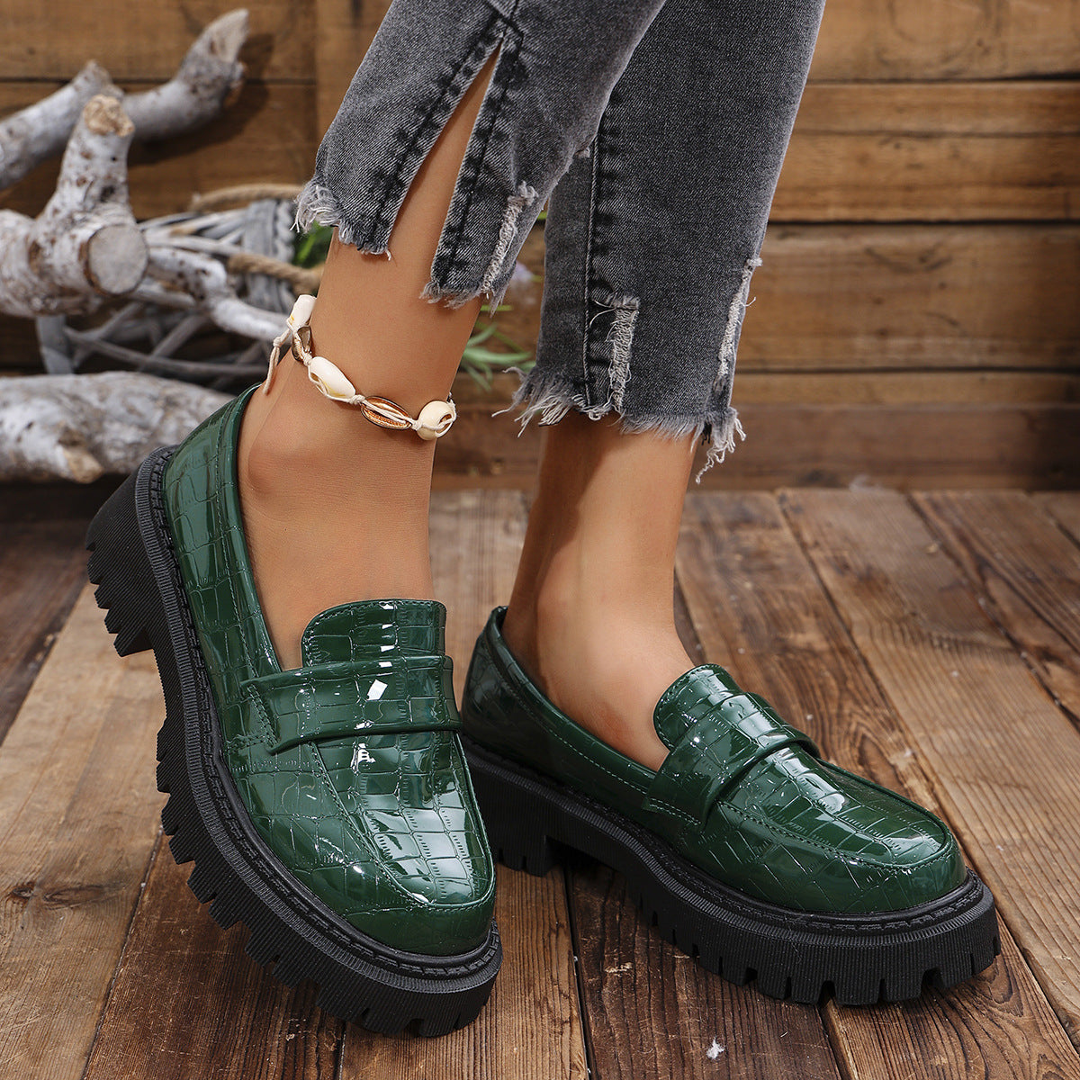 Randy | Glanzende Loafers
