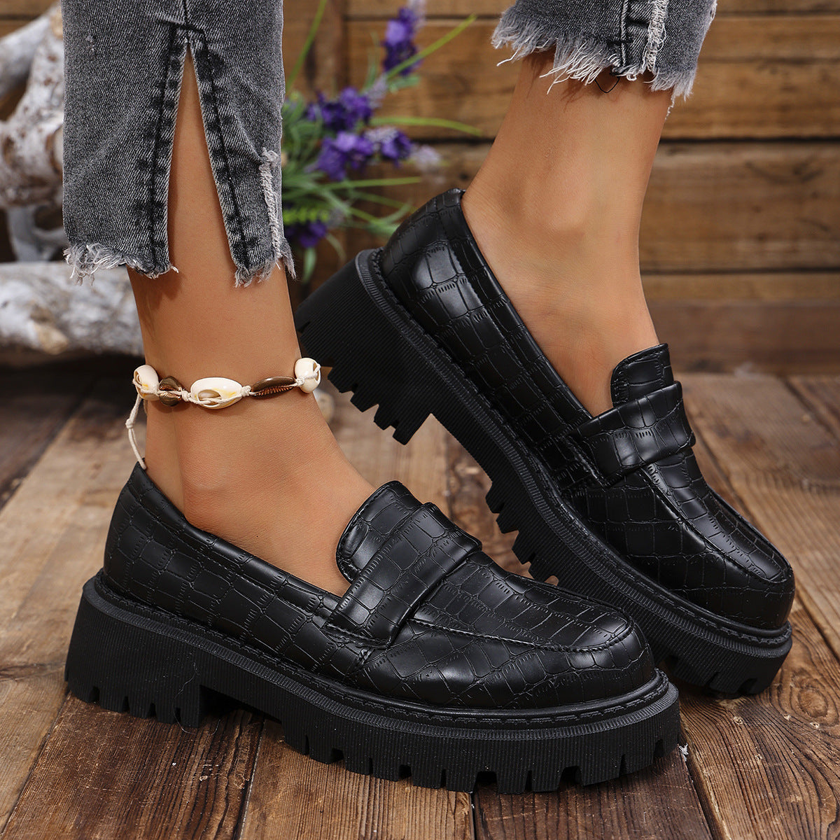 Randy | Glanzende Loafers