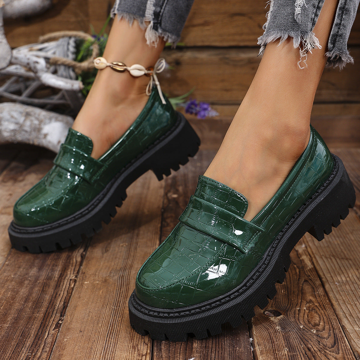 Randy | Glanzende Loafers
