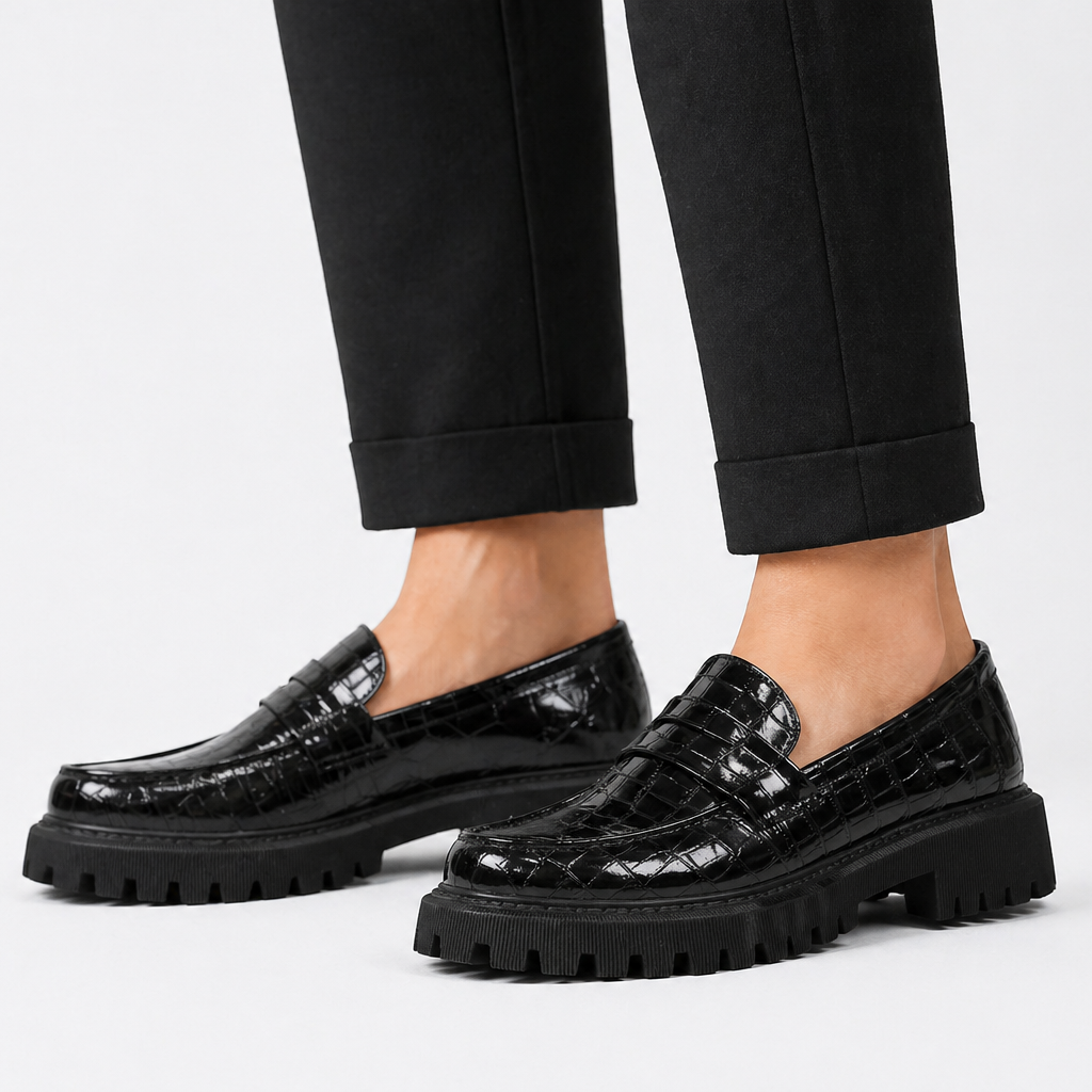 Randy | Glanzende Loafers