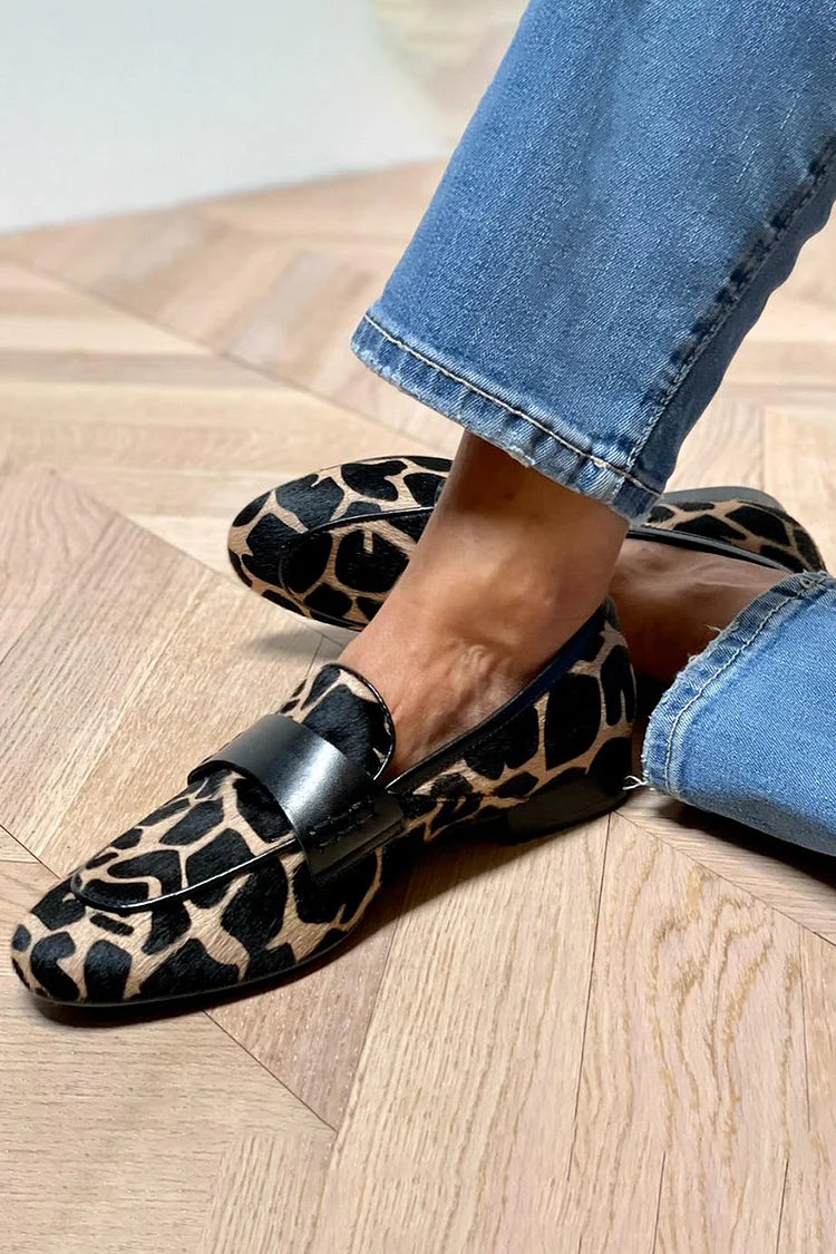 Hamida | Luipaard Loafers