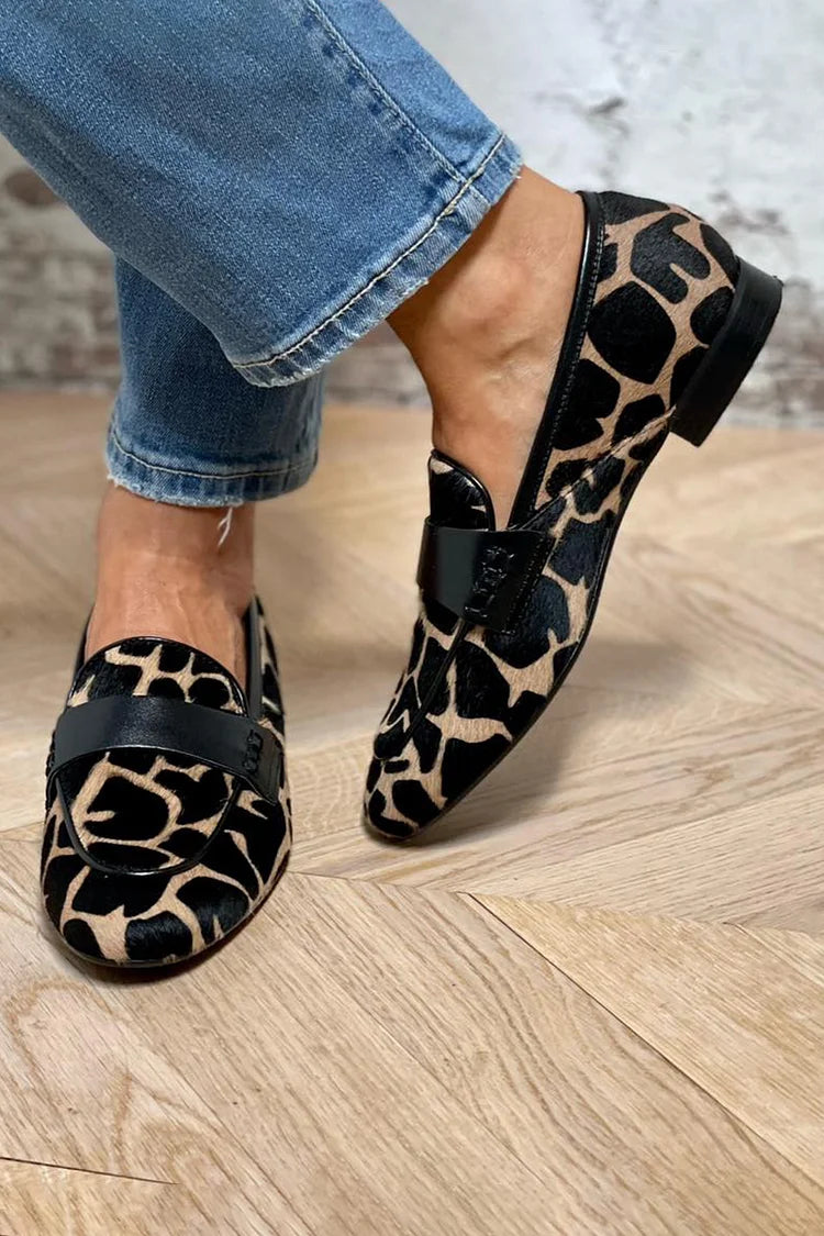 Hamida | Luipaard Loafers