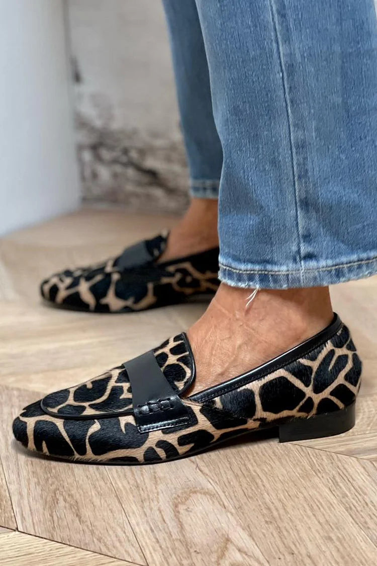 Hamida | Luipaard Loafers